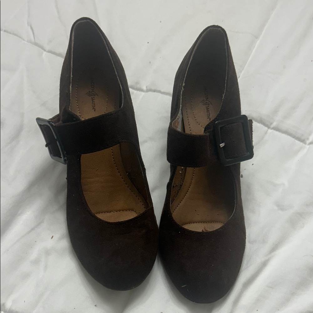 Jaclyn Smith Dark Brown Mary Jane Heels 💥